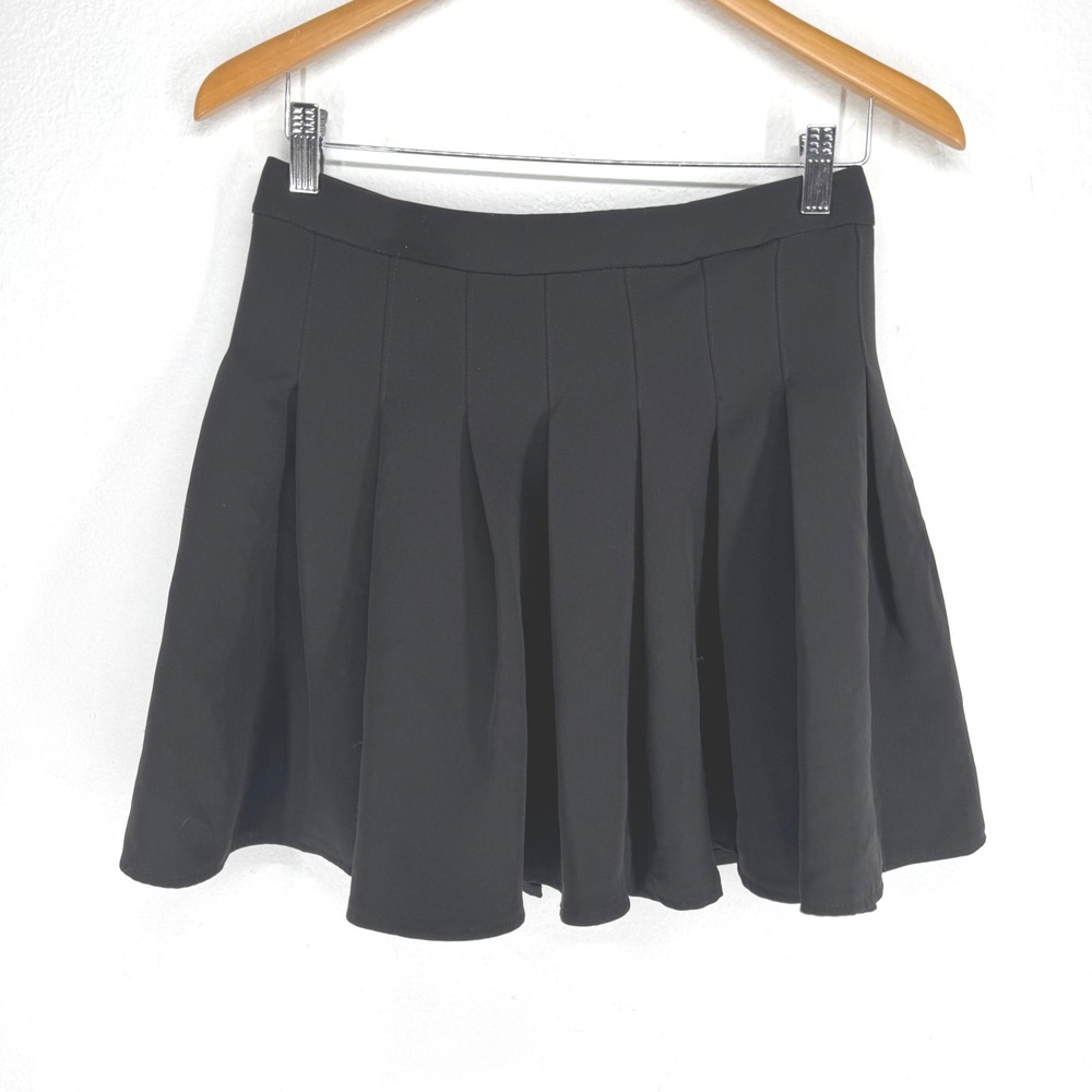 Princess Polly Black Pleated Mini Skirt High Waisted Skater Schoolgirl‎ 6 Goth